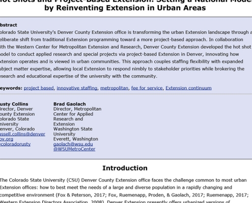 Journal of Extension Hot Shots, Dream Teams special issue cover