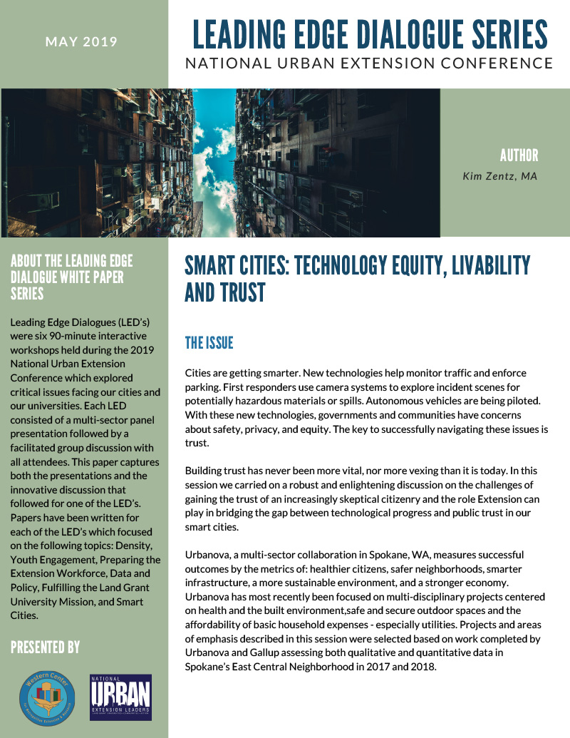 Smart Cities Technology Equity Livability and Trust Cover image