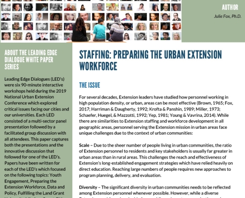Staffing: Preparing the Urban Extension Workforce cover