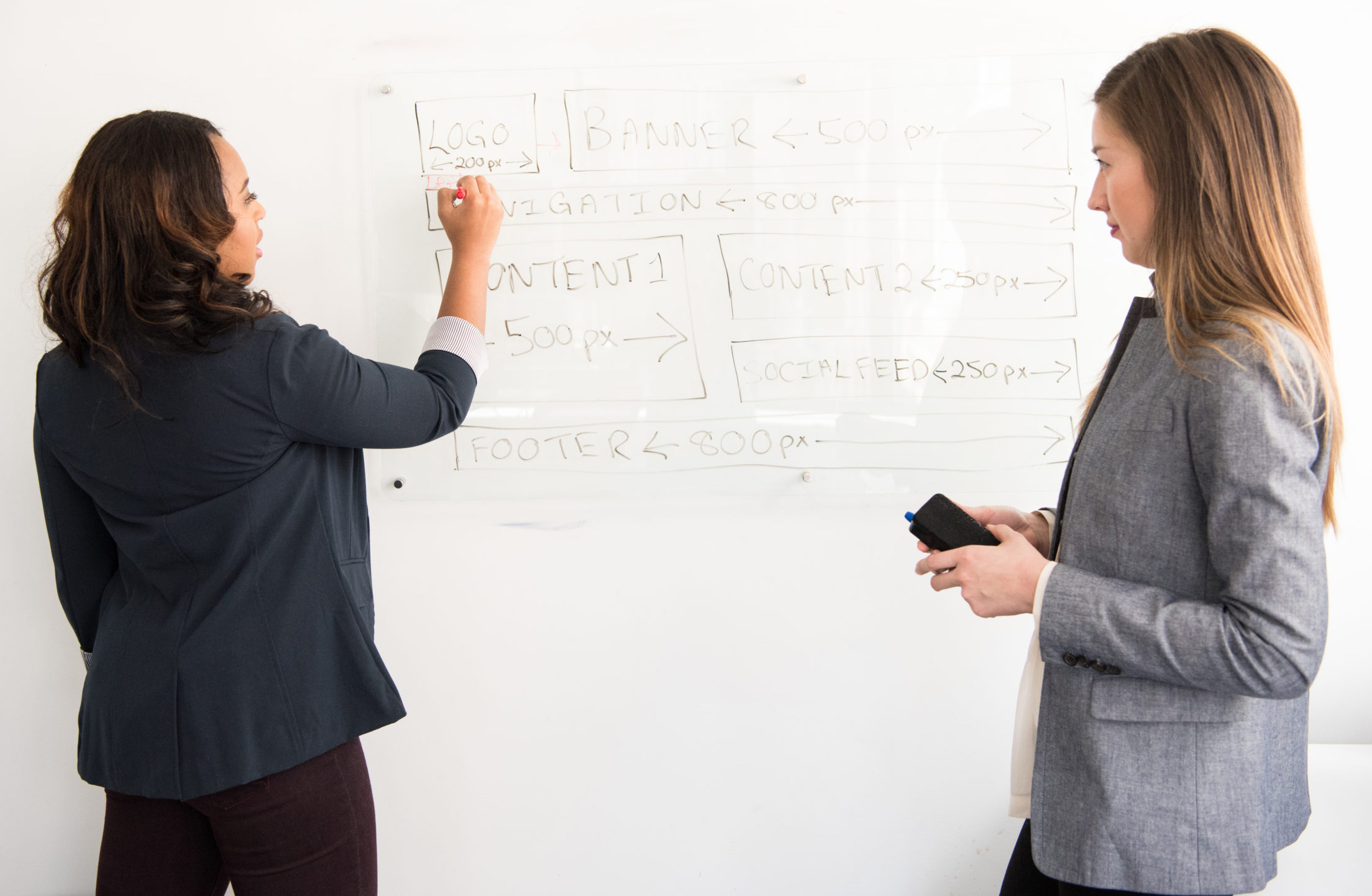 Canva-Woman-Writing-on-Dry-erase-Board-crop Women writing on white board