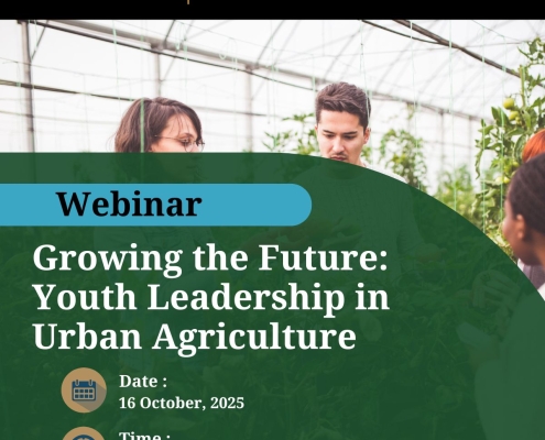 Webinar promotion image - "Growing the Future: Youth Leadership in Urban Agriculture"
